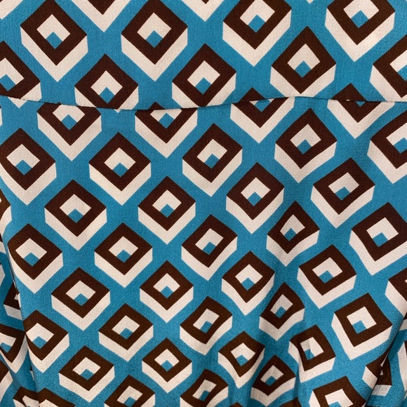 Diane Von Furstenberg Jumpsuit in Diamond Squares Coastal Size 14 - Picture 3 of 5